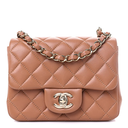 Chanel Lambskin Quilted Mini Square Flap Brown 1 of 10