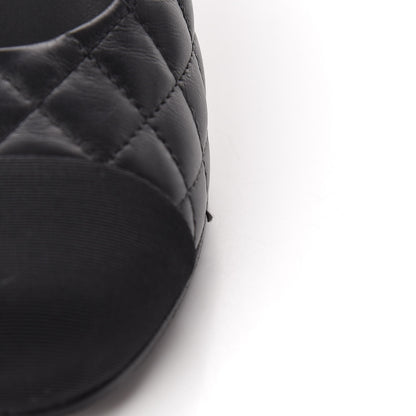 Chanel Lambskin Grosgrain Quilted Cap Toe CC Pumps 39 Black 14 of 15