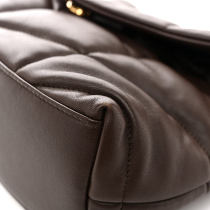 Saint Laurent Lambskin Quilted Small Loulou Puffer Monogram Chain Satchel Dark Ganache 11 of 14