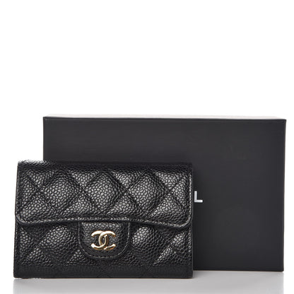 Chanel Caviar Quilted Flap Card Holder Black 9 of 9