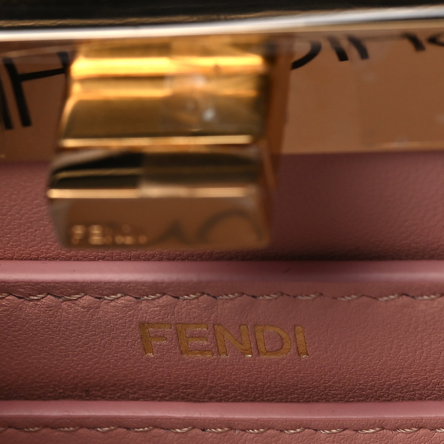 Fendi Shiny Nappa Petite Peekaboo I SEE U Satchel Baby Pink 6 of 9