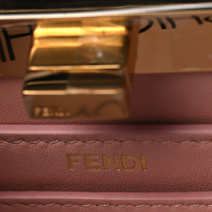 Fendi Shiny Nappa Petite Peekaboo I SEE U Satchel Baby Pink 6 of 9