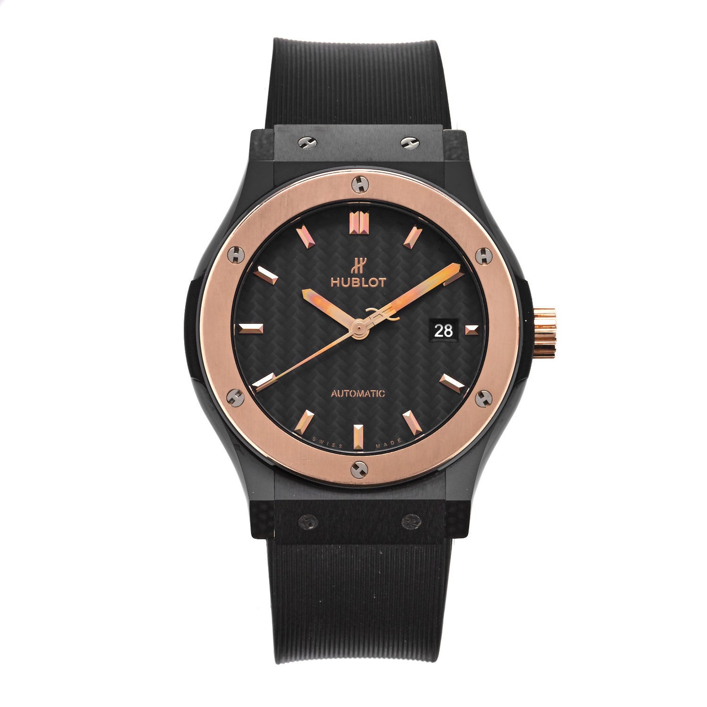 Ceramic Carbon 18K Rose Gold 42mm Classic Fusion Black Magic Automatic Watch Black 542.CO.1781.RX