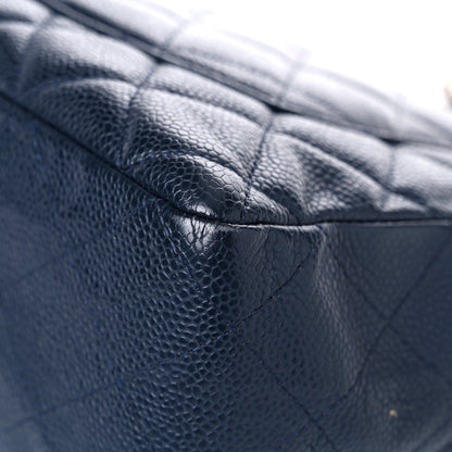 Chanel Caviar Quilted Jumbo Double Flap Navy Blue 11 of 25