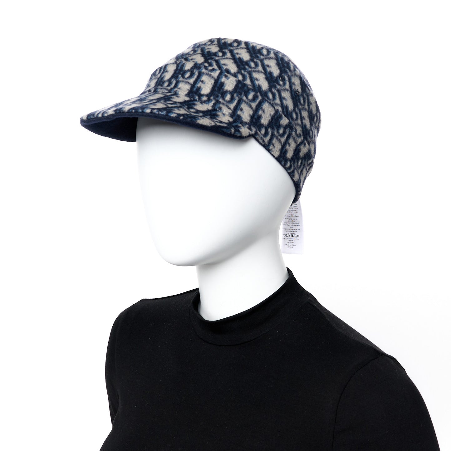 Wool Oblique Reversible Chic Military Cap 57 Blue