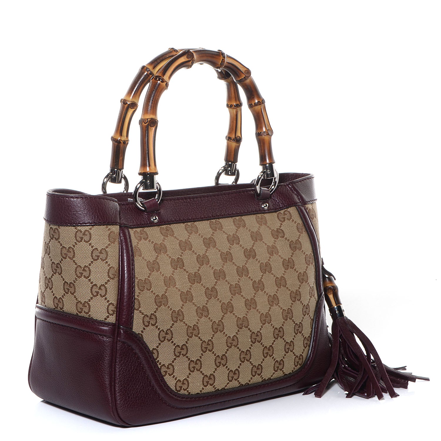 Gucci Monogram New Bamboo Small Tassel Tote 3 of 7