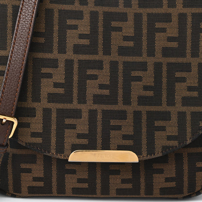 Fendi Zucca Vitello Artic Small Messenger Bag Tobacco Castagna 10 of 10