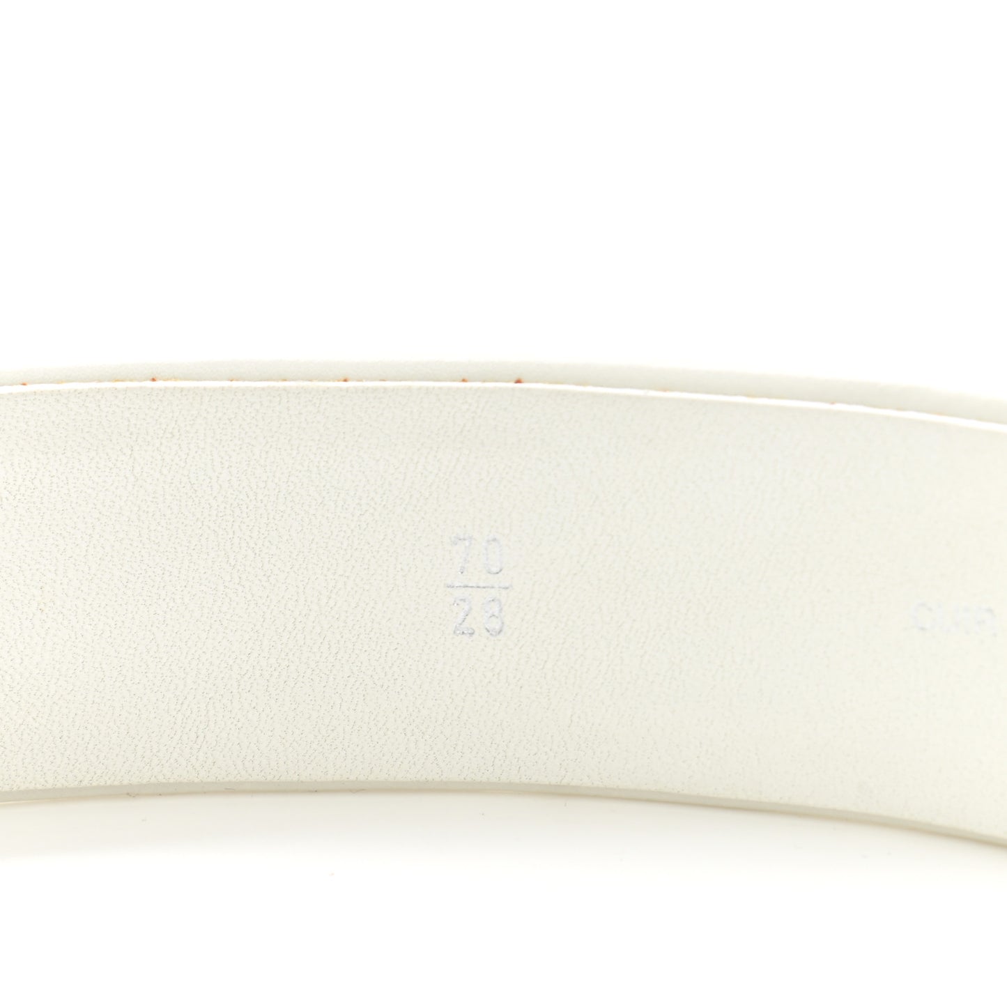 Lambskin Quilted CC Belt 70 28 White