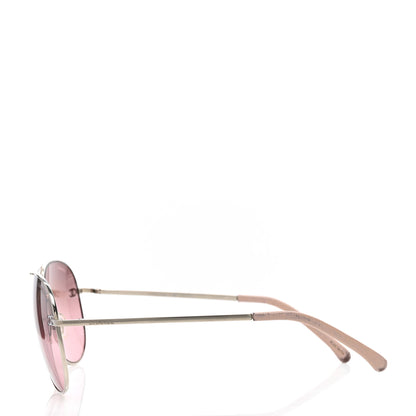 Chanel Metal Aviator CC Sunglasses Pink 3 of 10