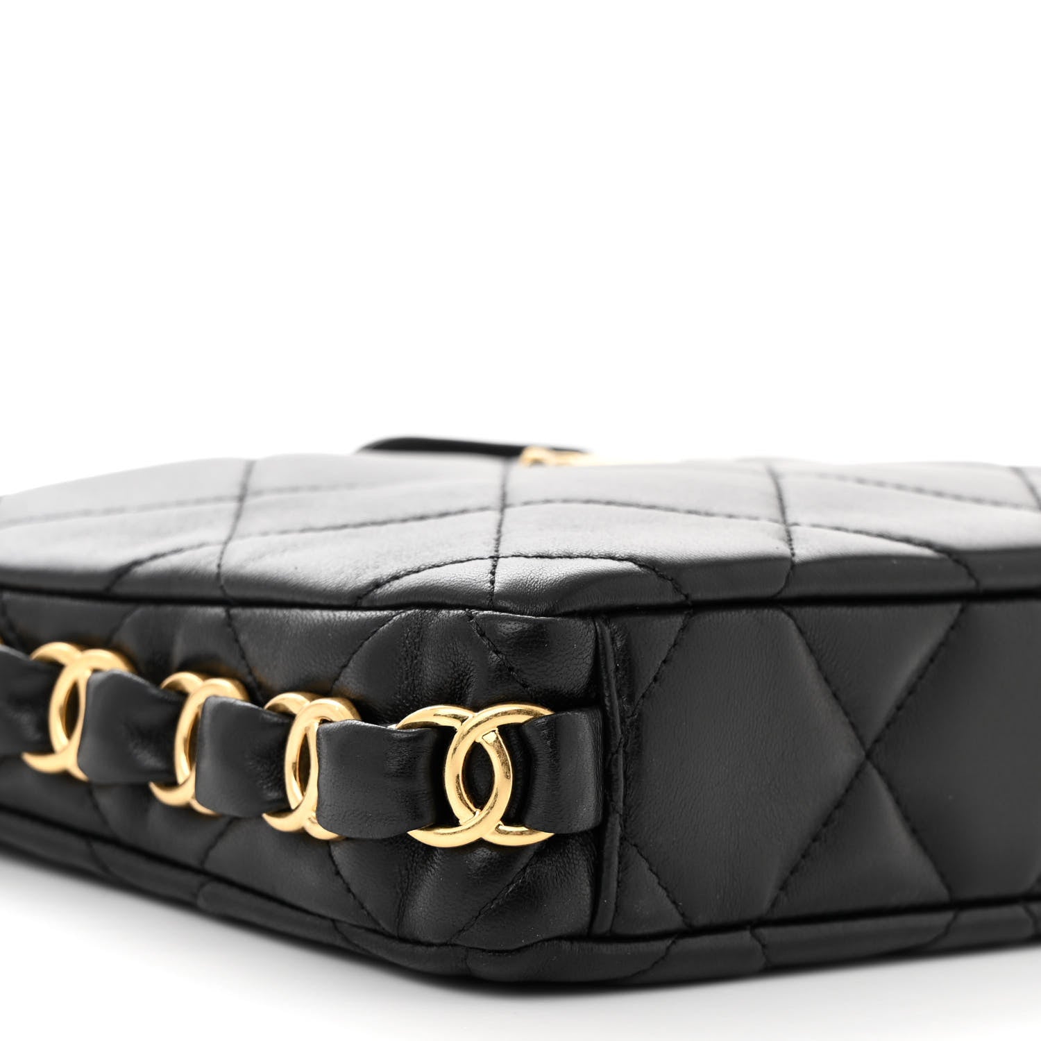 Chanel Lambskin Quilted Small CC Links Hobo Black 9 of 10