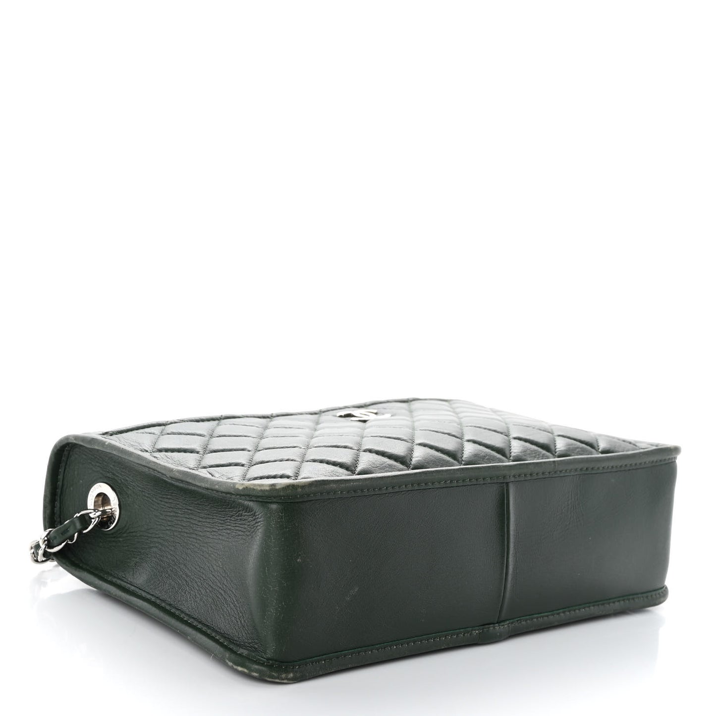 Aged Calfskin Quilted Large Working Vibe Camera Case Khaki