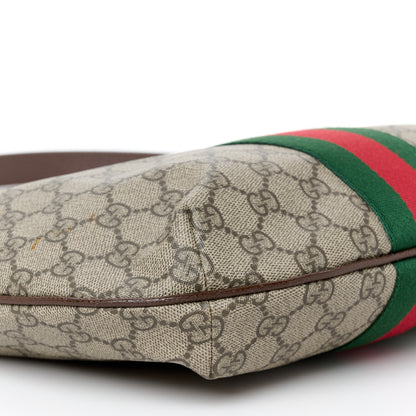 Gucci GG Supreme Monogram Web Small Ophidia Half Moon Hobo Brown 10 of 11