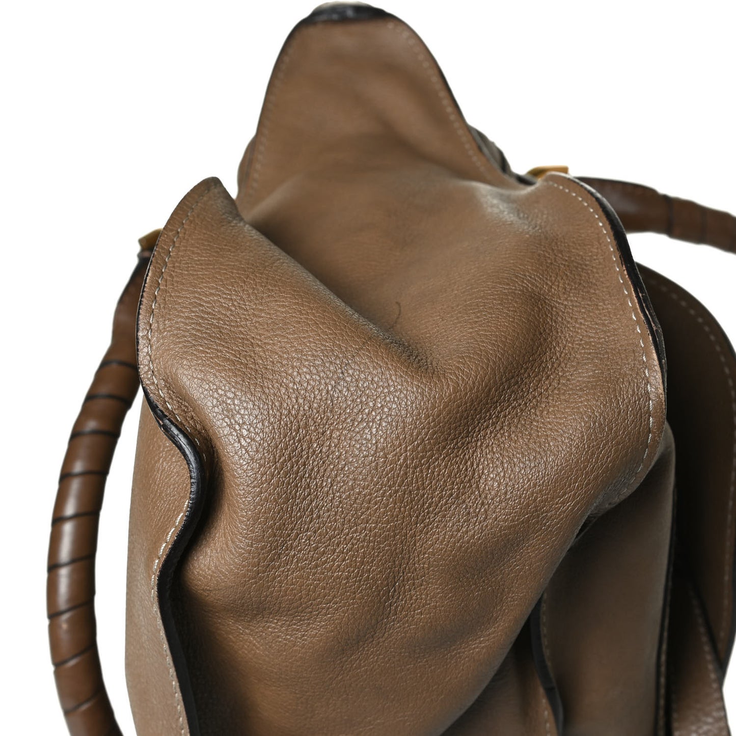 Calfskin Large Marcie Satchel Nut