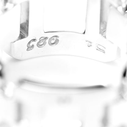 Hermes Sterling Silver Bague Hera Ring 51 5.75 6 of 7