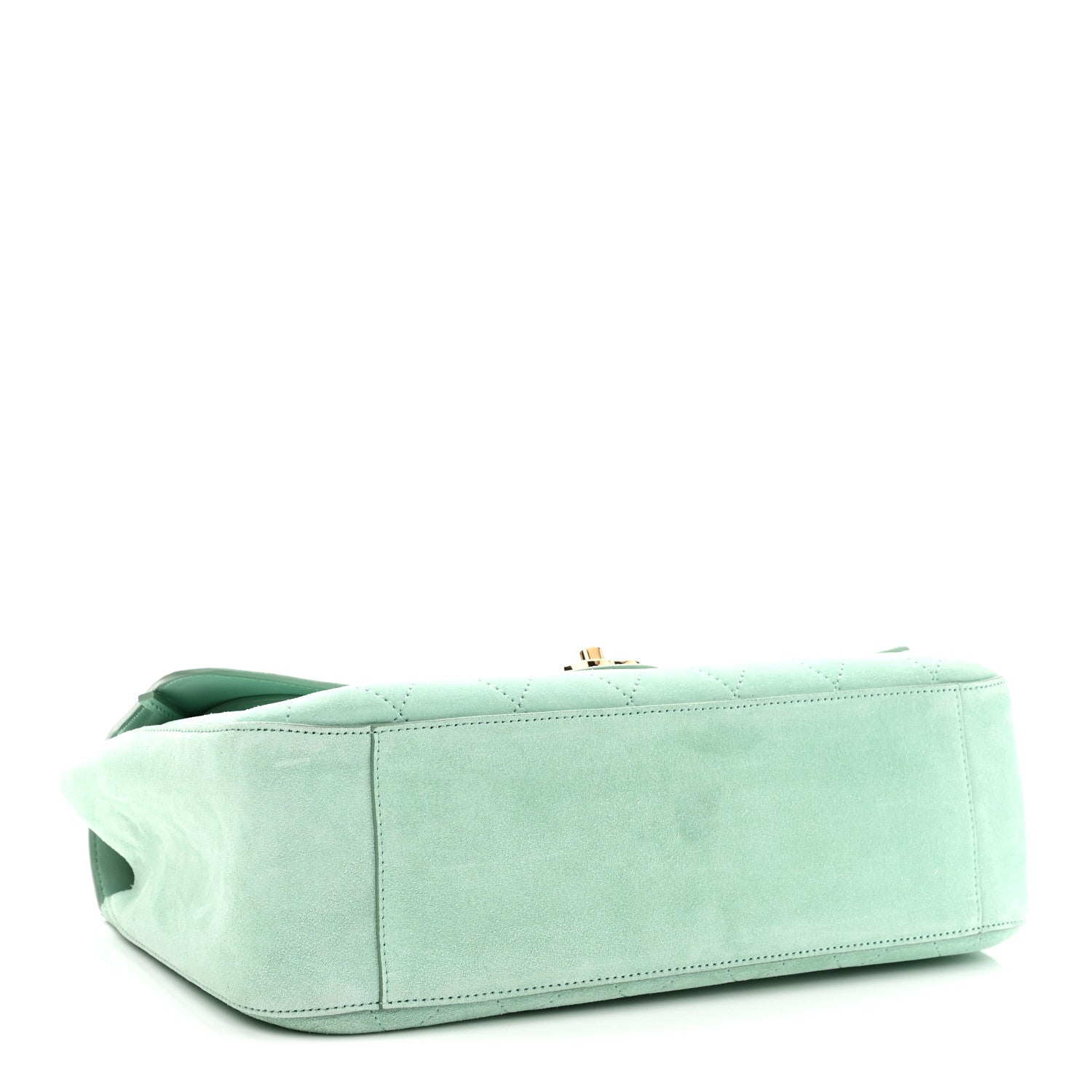Chanel Suede Calfskin Small Souplissimo Maxi Flap Green 4 of 10