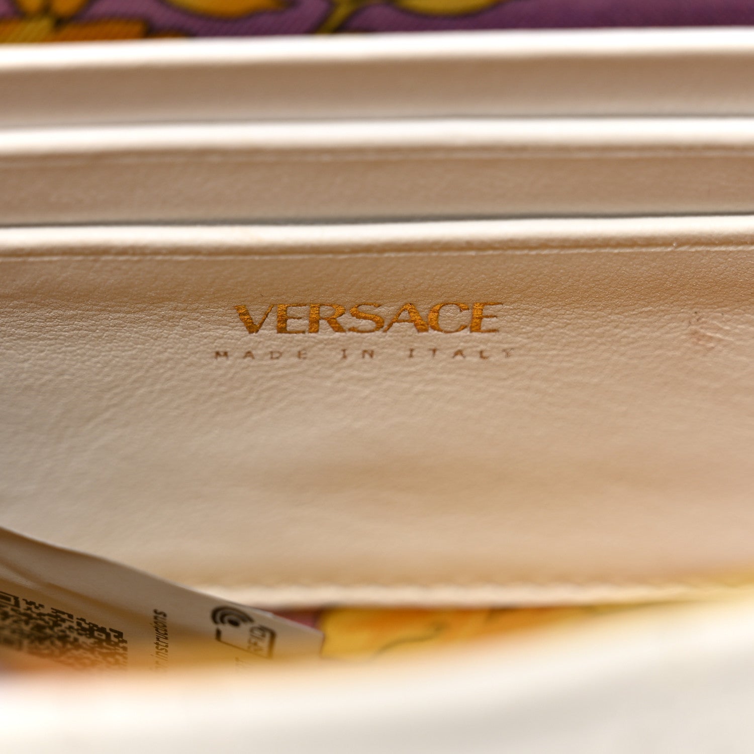Versace Nappa Quilted Virtus Evening Bag White 6 of 9