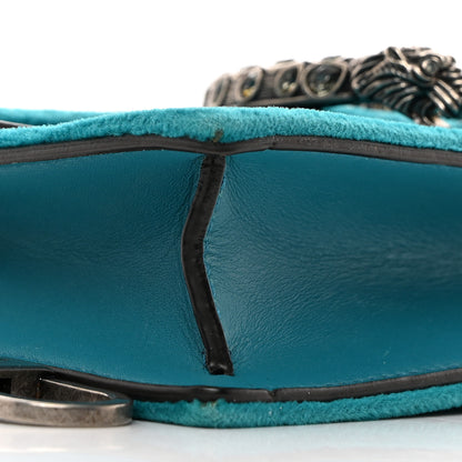 Gucci Velvet Super Mini Dionysus Shoulder Bag Pavone Cyan 8 of 12