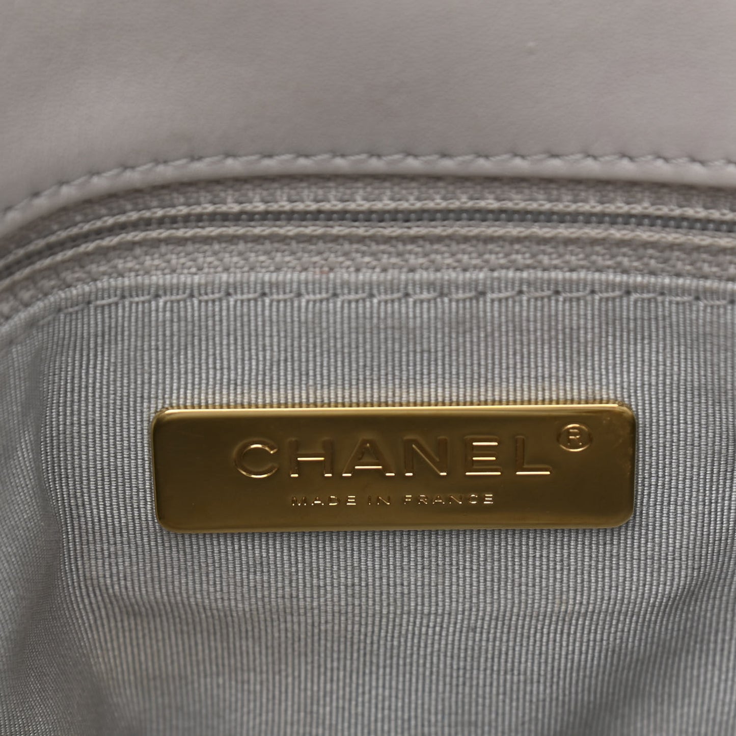Lambskin Quilted Medium Chanel 19 Flap Grey