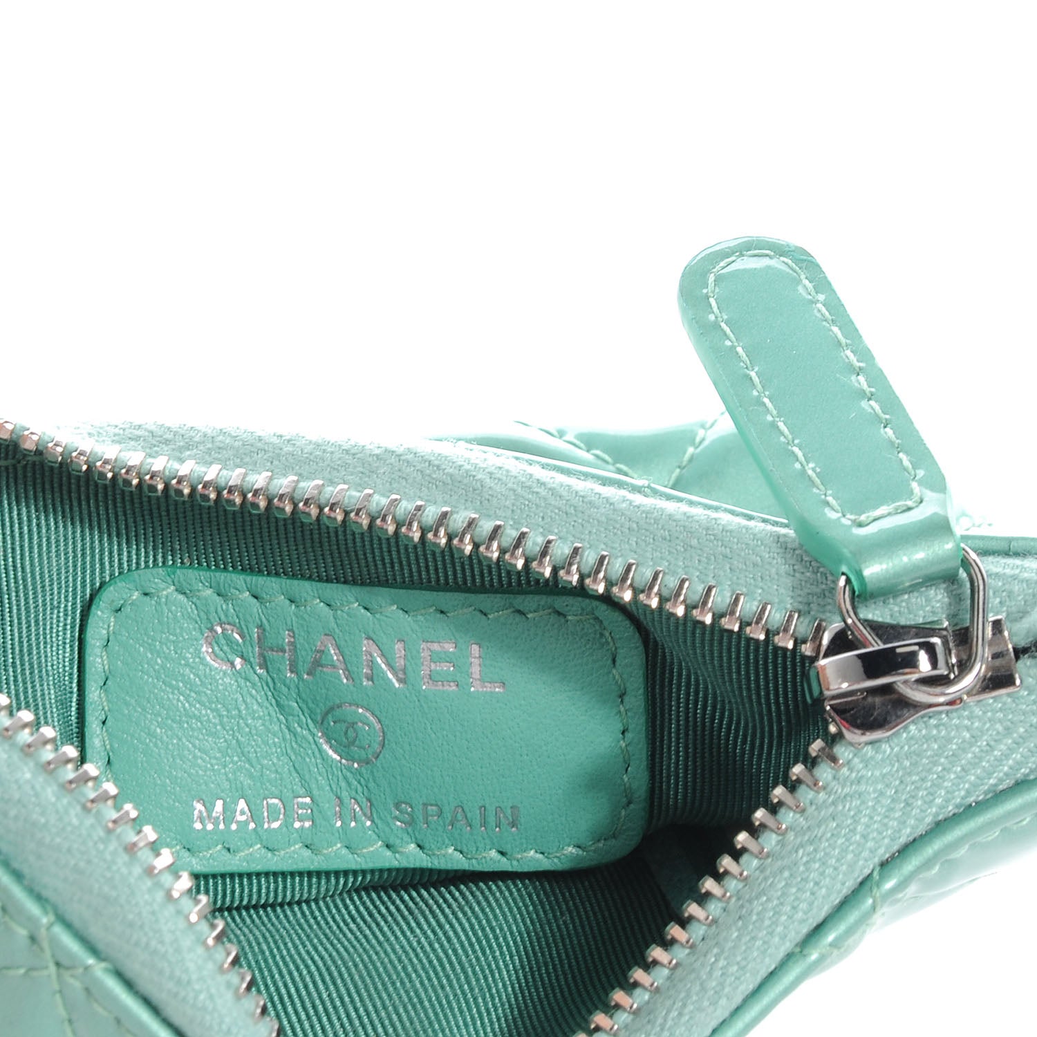 Chanel Patent Key Holder Case Green 6 of 8