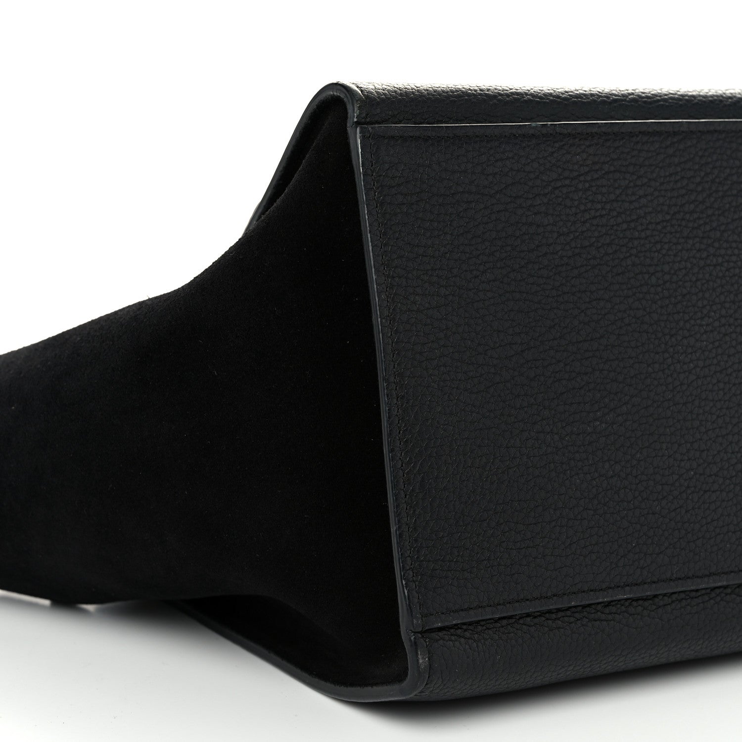 Celine Drummed Calfskin Suede Small Trapeze Black 8 of 10