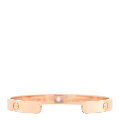 Cartier 18K Pink Gold Pink Sapphire LOVE Cuff Bracelet 16 2 of 3