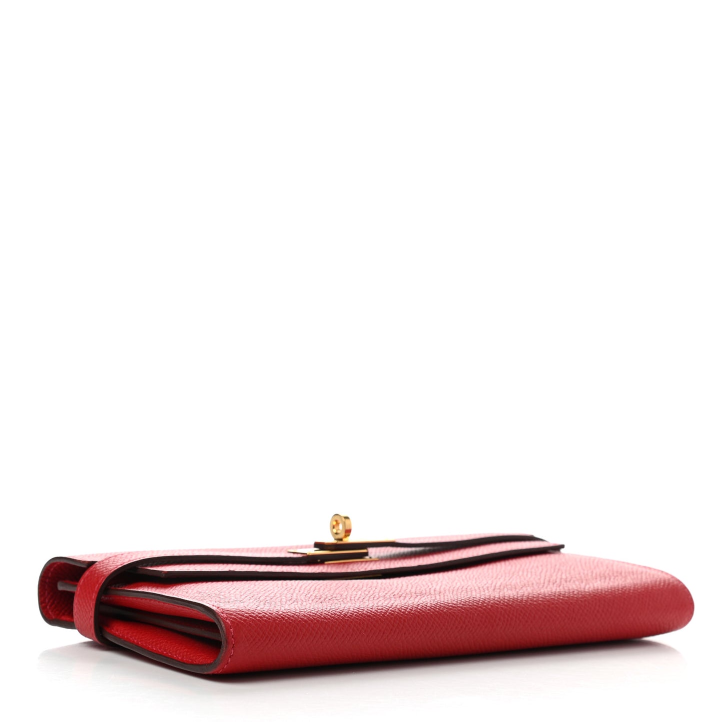 Epsom Kelly Longue Wallet Rouge Casaque