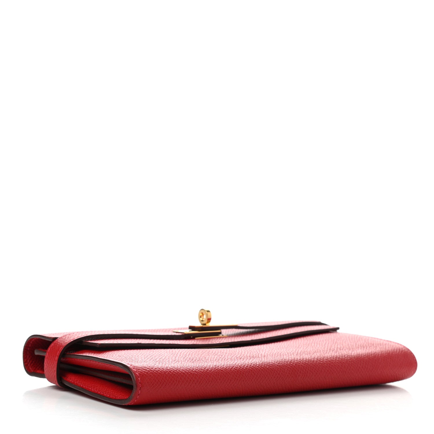 Hermes Epsom Kelly Longue Wallet Rouge Casaque 4 of 9