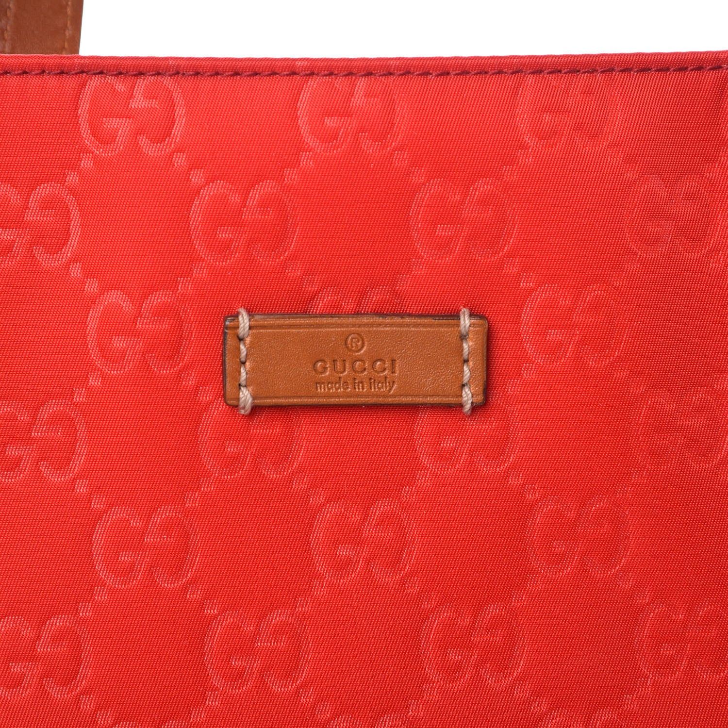 Gucci Nylon Monogram Medium Tote Red 8 of 13