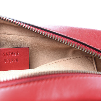 Gucci Calfskin Matelasse Small GG Marmont Chain Shoulder Bag Hibiscus Red 8 of 10