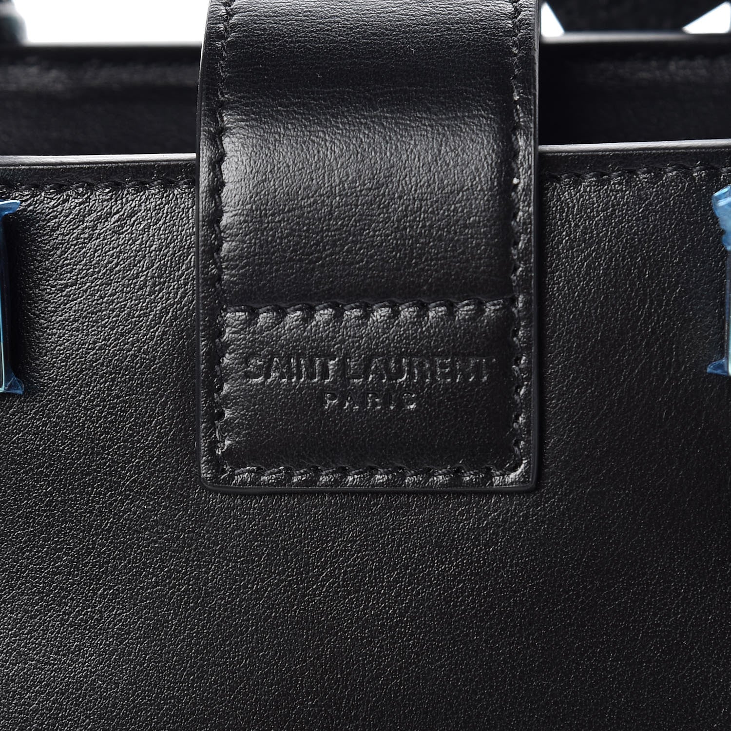 Saint Laurent Calfskin Monogram Baby Cabas Black 6 of 9