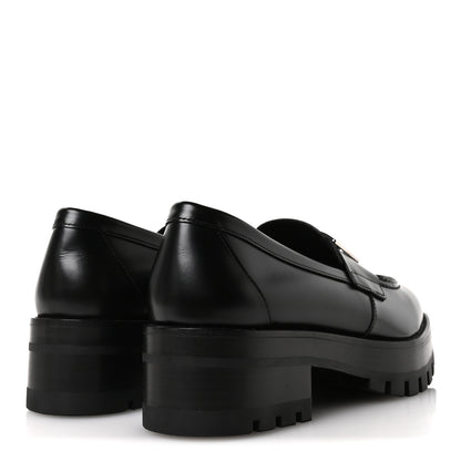 Chanel Calfskin Metal CC Loafers 40 Black 5 of 9