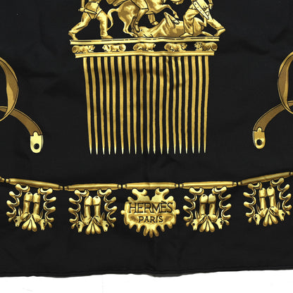 Hermes Silk Mousseline Les Cavaliers D'Or Scarf 90 2 of 5