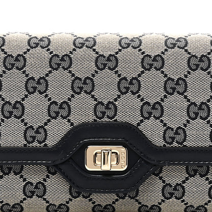 Gucci GG Monogram Small Luce Shoulder Bag Beige Blue 8 of 10