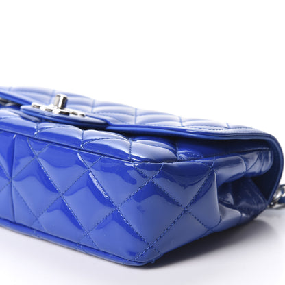 Chanel Patent Quilted Small Coco Shine Flap Blue 6 of 10