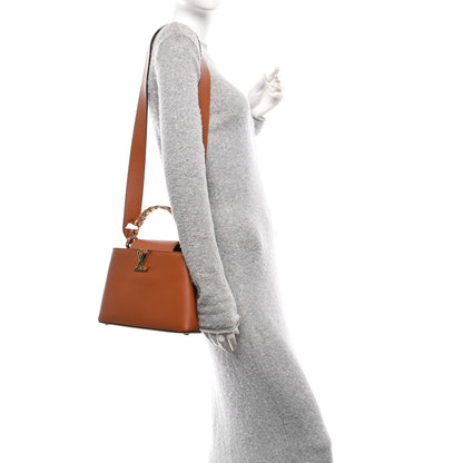 Louis Vuitton Calfskin Bolsa Capucines BB Caramel 2 of 9