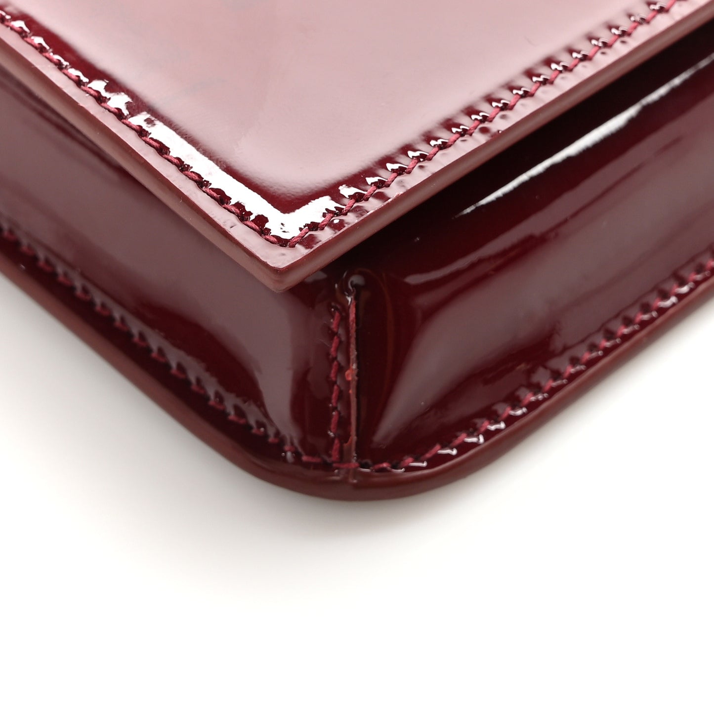 Patent Monogram Phone Holder Crossbody Chataigne