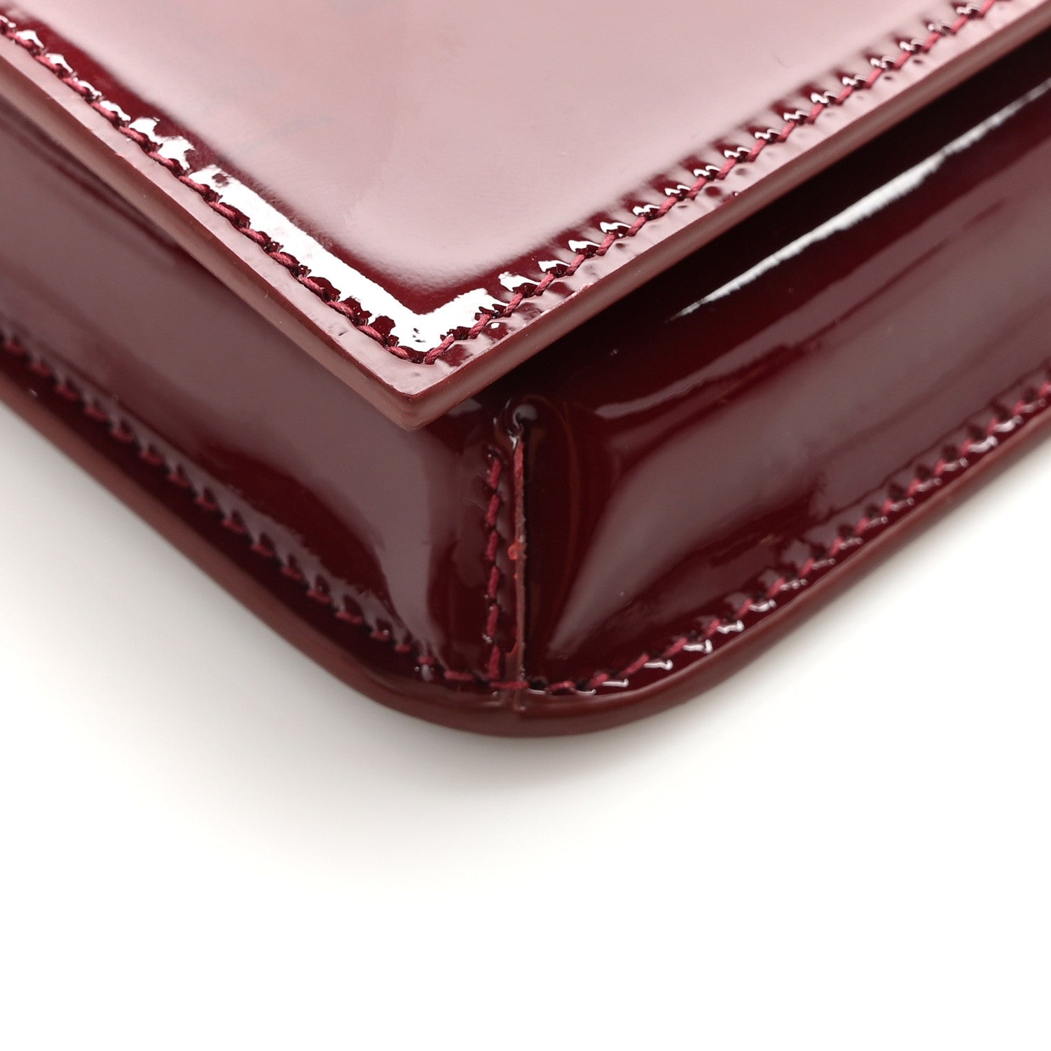 Saint Laurent Patent Monogram Phone Holder Crossbody Chataigne 7 of 8