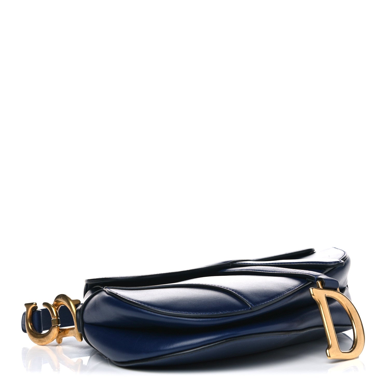 Christian Dior Calfskin Saddle Bag Blue 3 of 15
