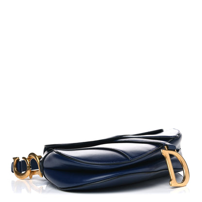 Christian Dior Calfskin Saddle Bag Blue 3 of 15