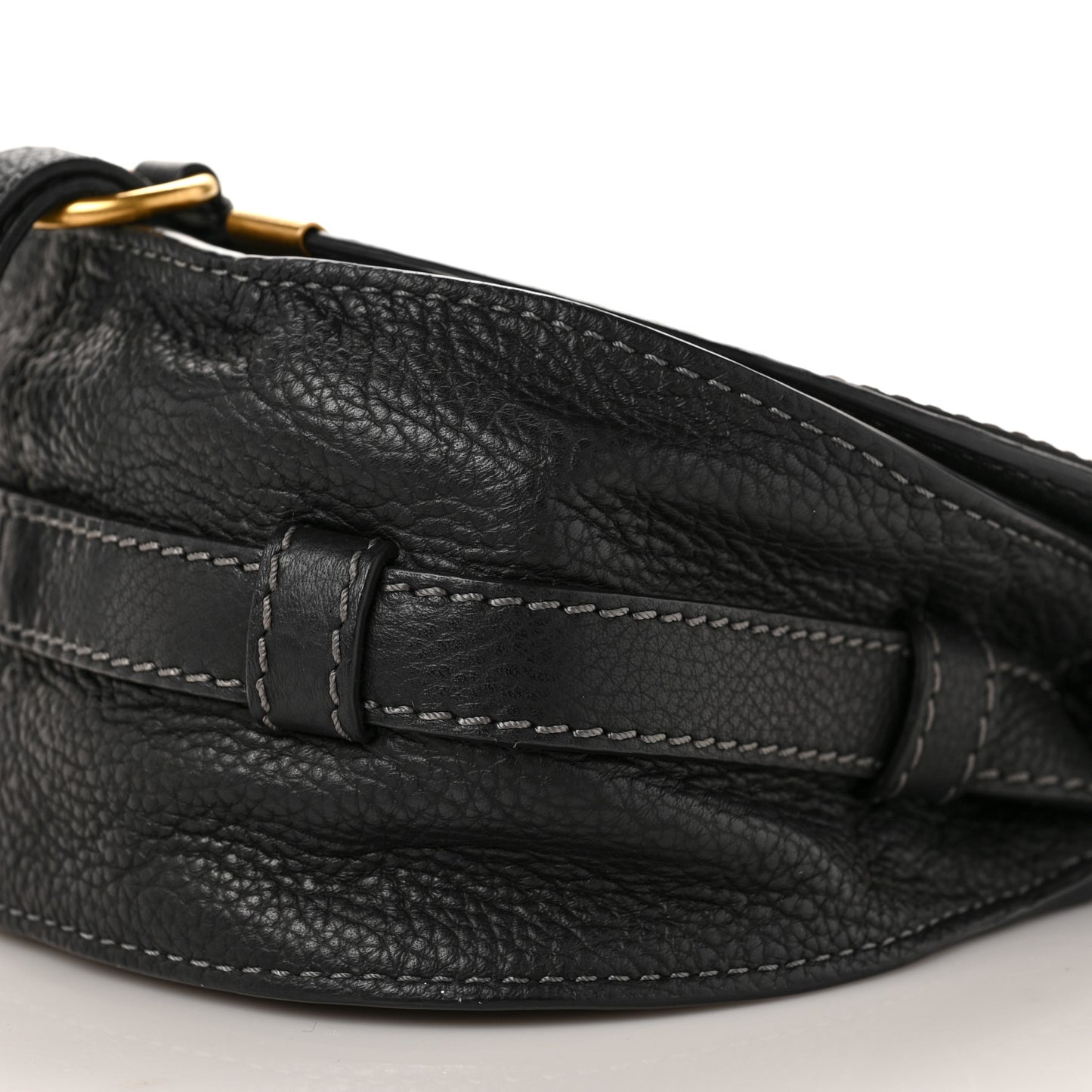 Calfskin Mini Marcie Round Crossbody Bag Black