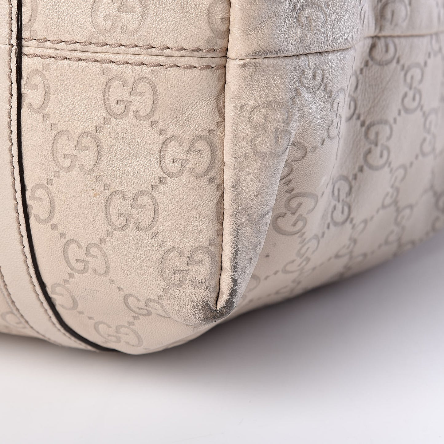 Guccissima Medium Joy Tote White