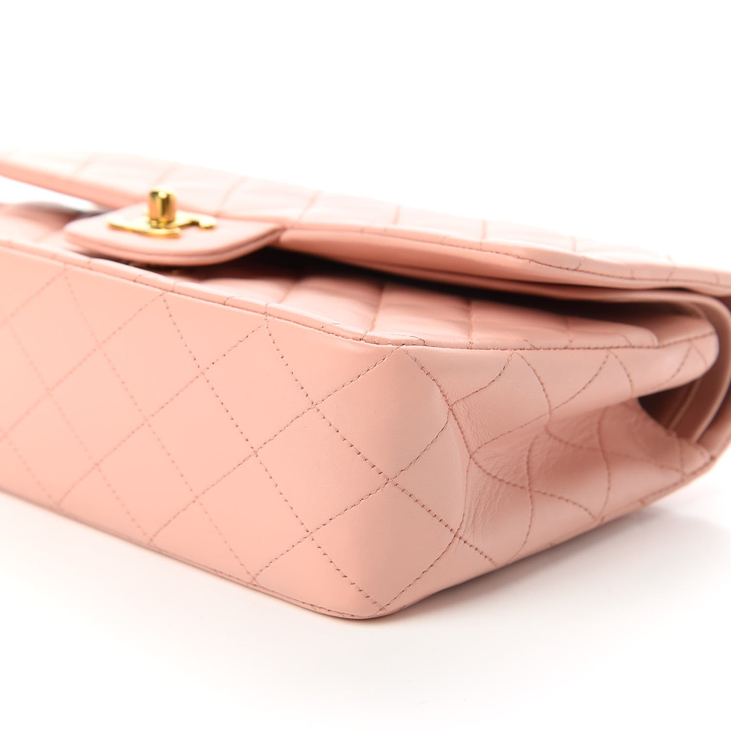 Chanel Lambskin Quilted Medium Double Flap Light Pink 7 of 12