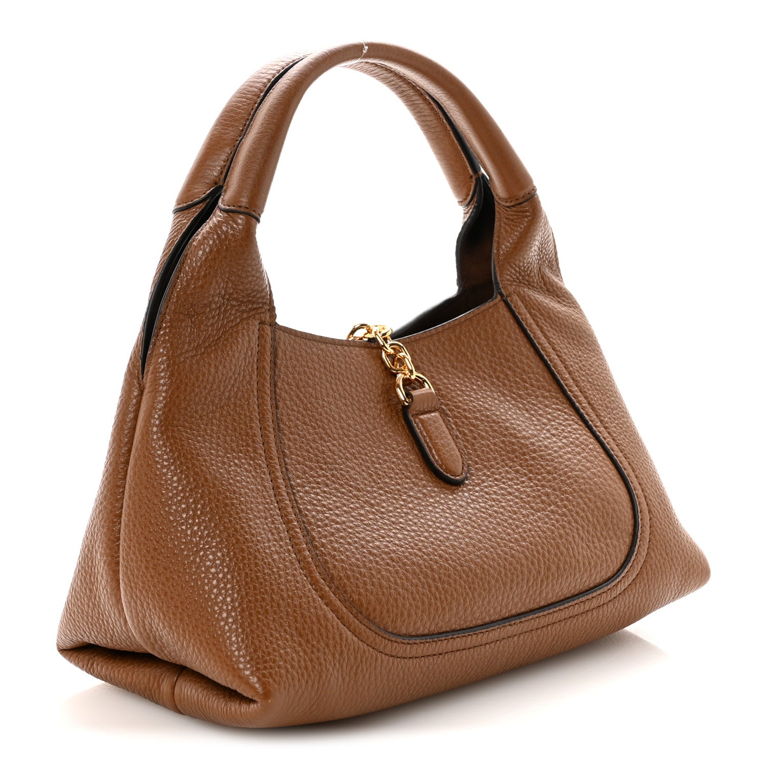 Gucci Grained Calfskin Softbit Medium Shoulder Bag Brown 3 of 9