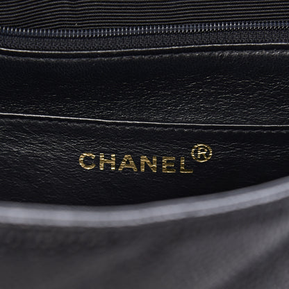 Chanel Caviar Diagonal Quilted Jumbo Single Flap Black 5 of 10