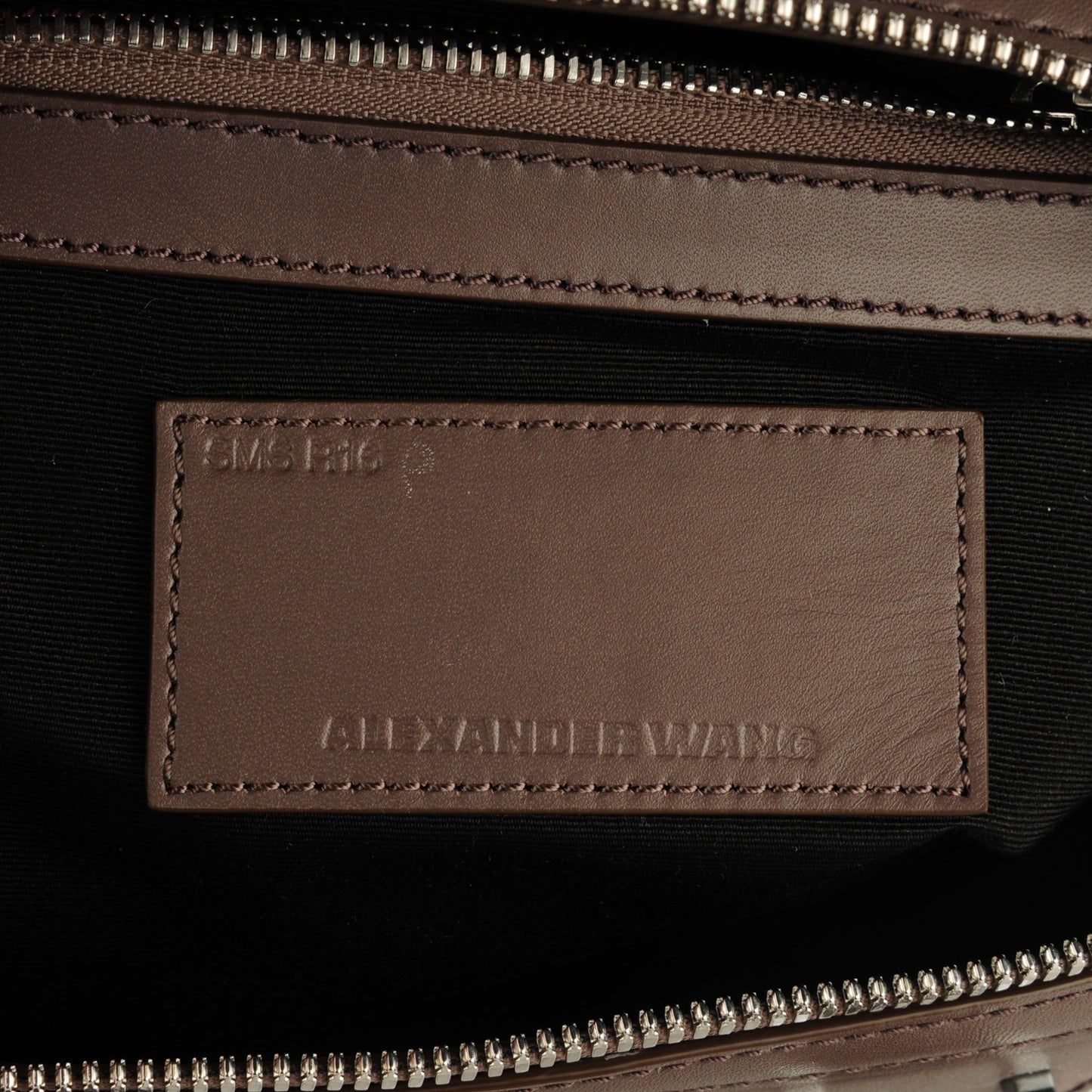 Pebbled Calfskin Mini Emile Taupe Silver Hardware