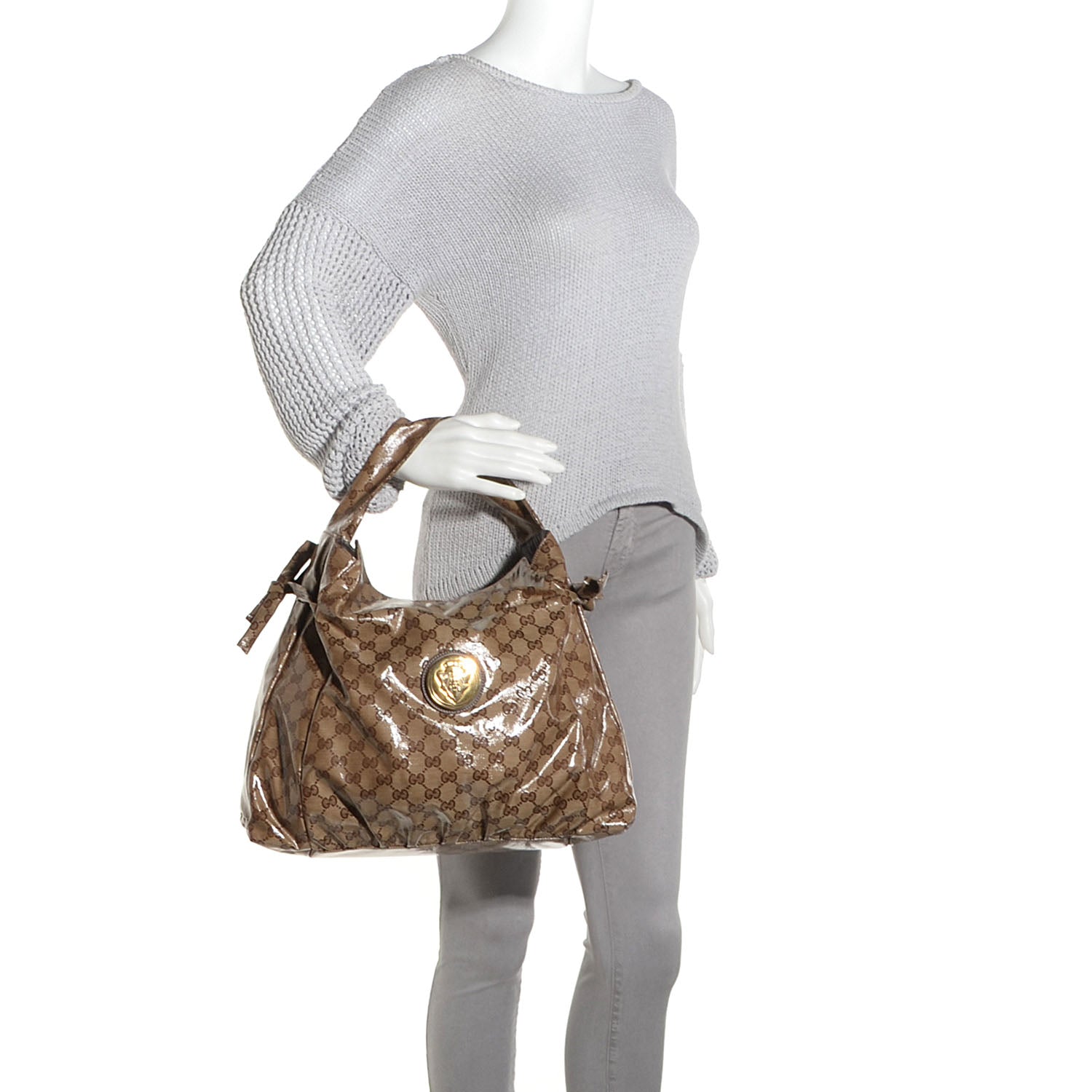 Gucci Crystal Monogram Medium Hysteria Hobo 2 of 7