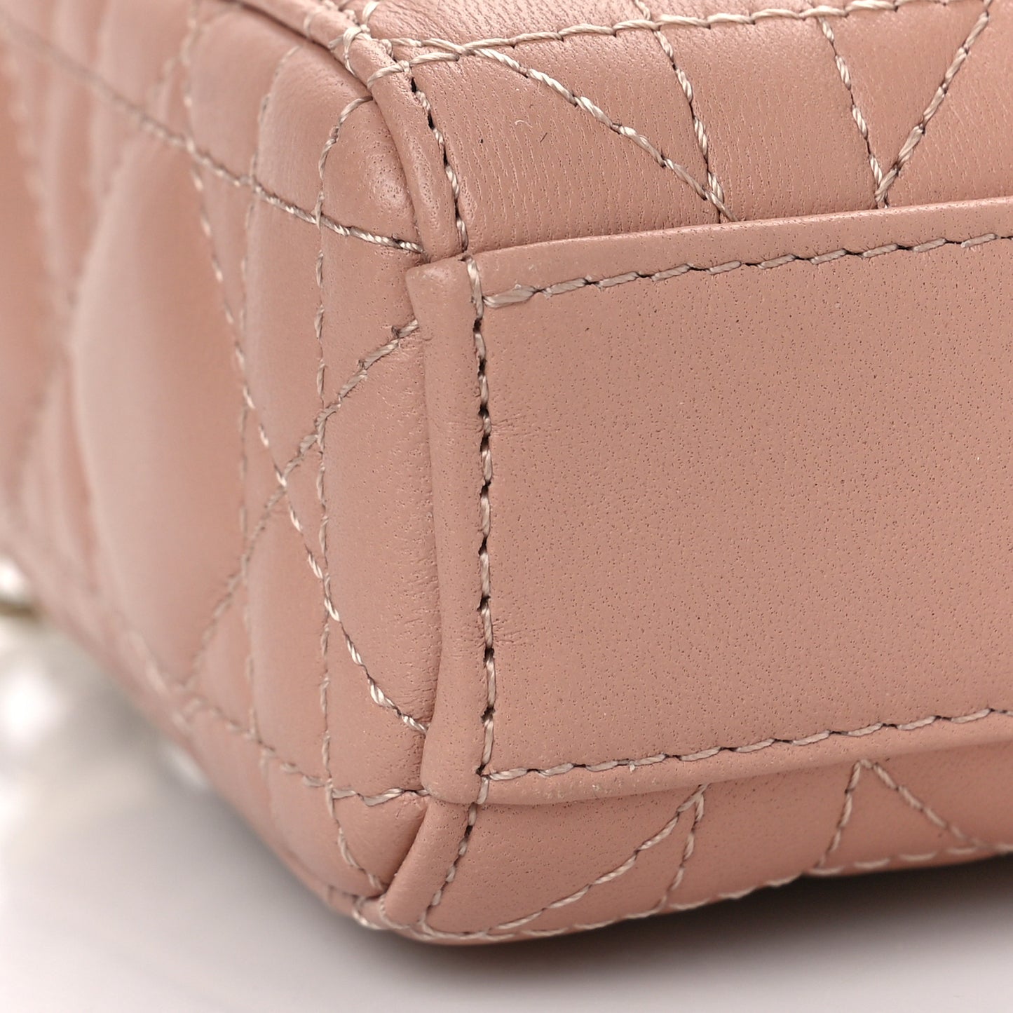 Lambskin Cannage Micro Lady D-Joy Rose De Vents