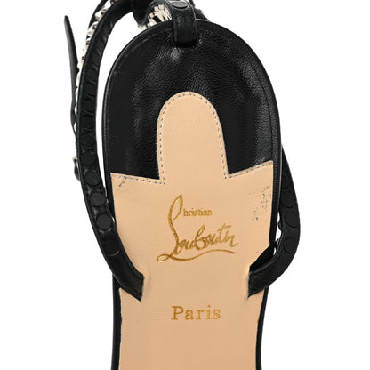 Christian Louboutin Kid Spiked So Me 100 Sandals 40 Black Silver 8 of 13