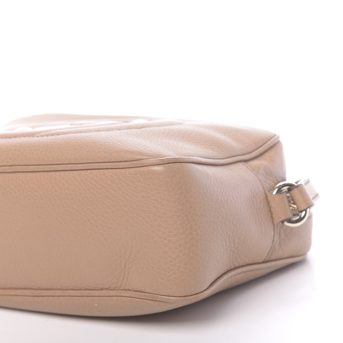 Pebbled Calfskin Small Soho Disco Bag Rose Beige