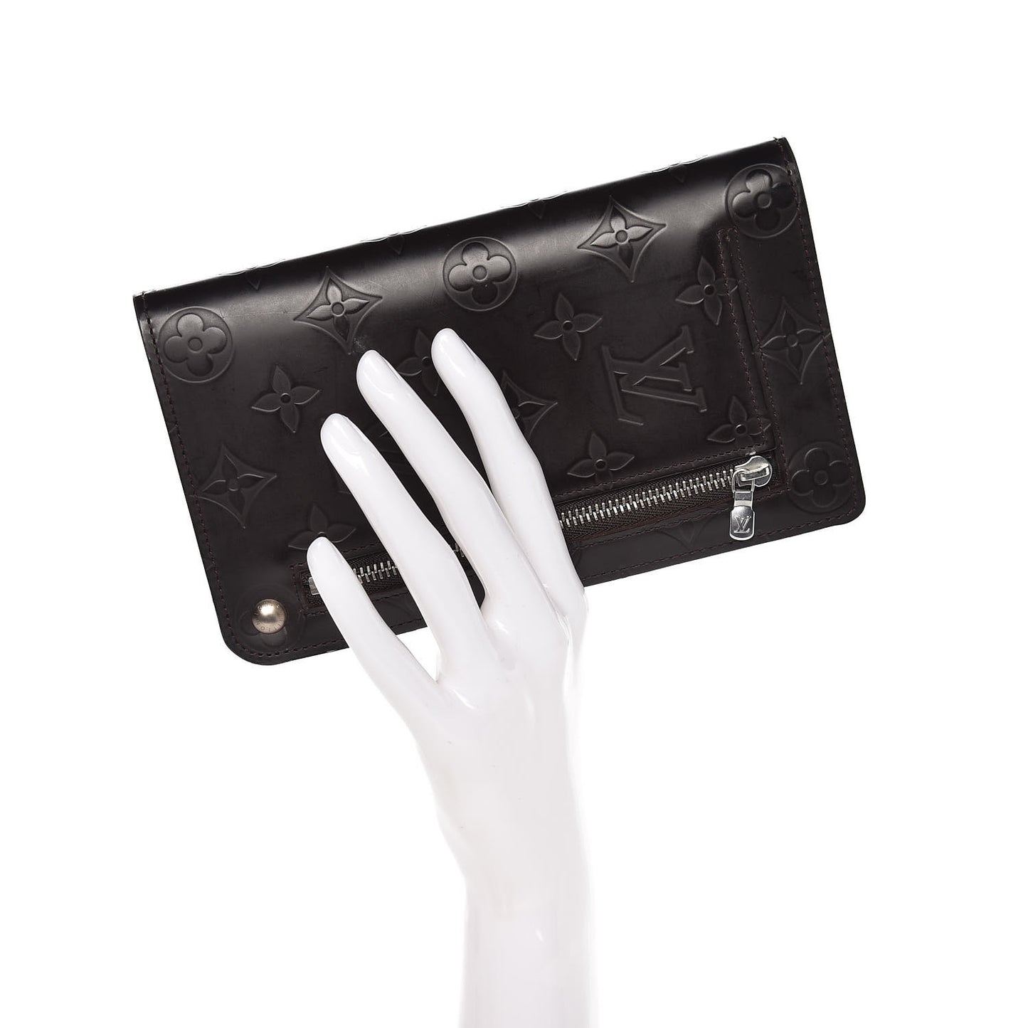 Monogram Glace Whist Wallet Cafe Brown